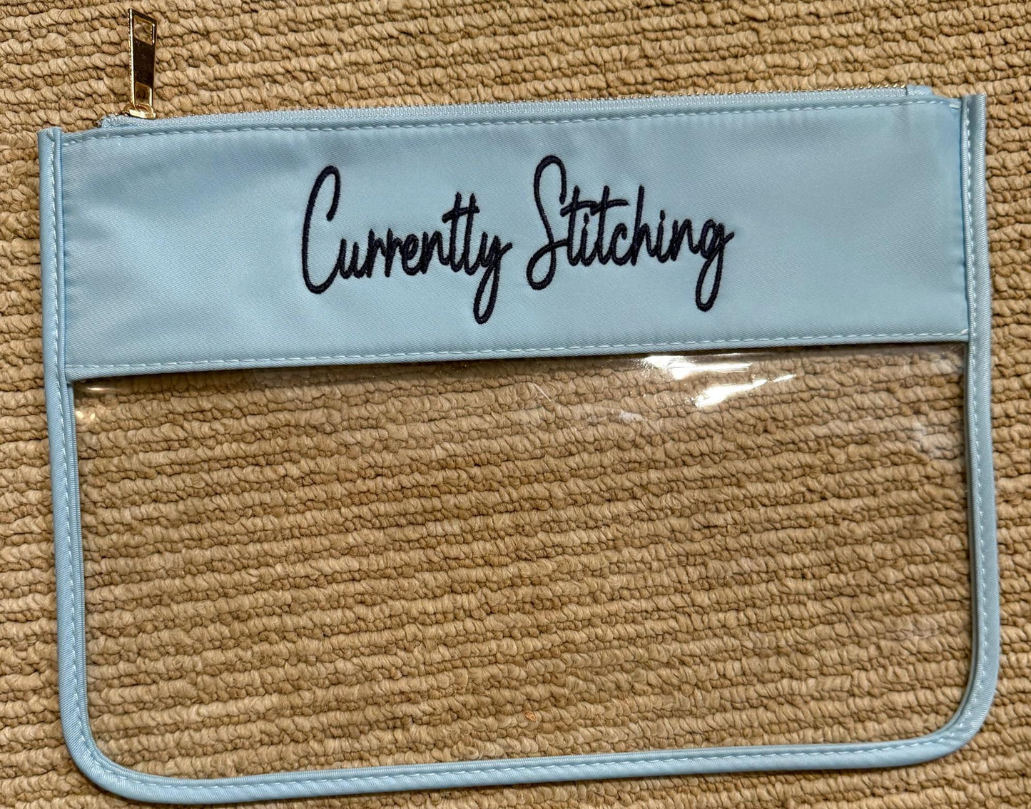 Currently Stitching, Needlepoint project Bag