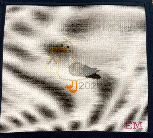 Sheila (Steven) the Stork Seagull, 18 mesh Needlepoint Canvas