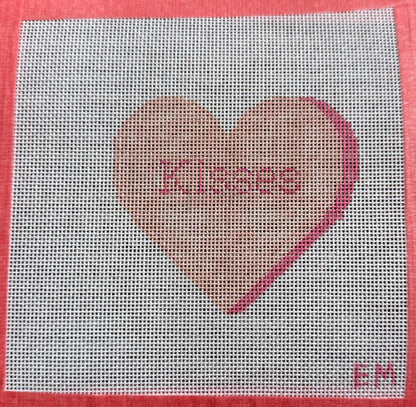 Conversation hearts Set 18 mesh needlepoint Canvases