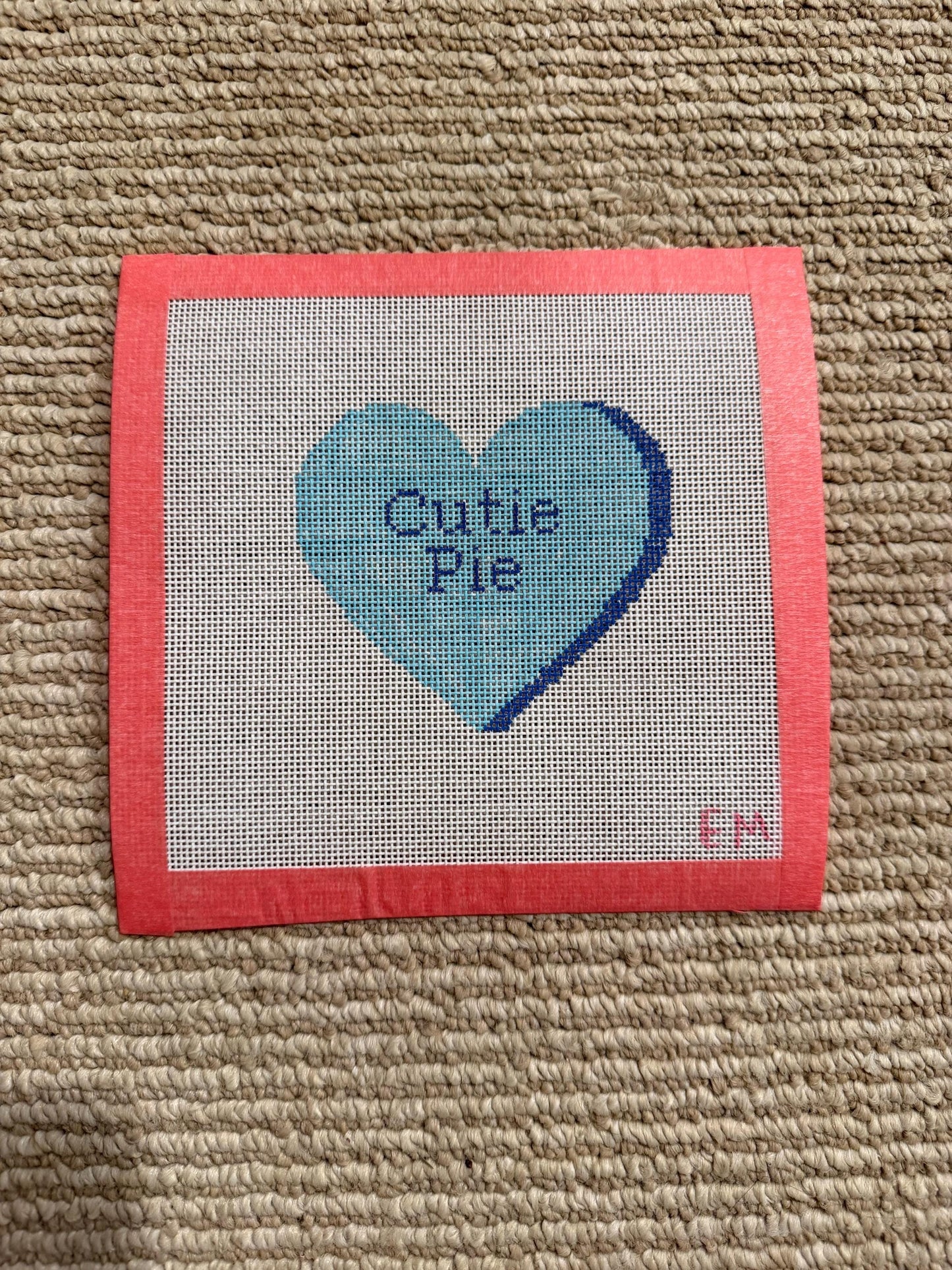 Conversation hearts 18 Mesh Needlepoint Canvas