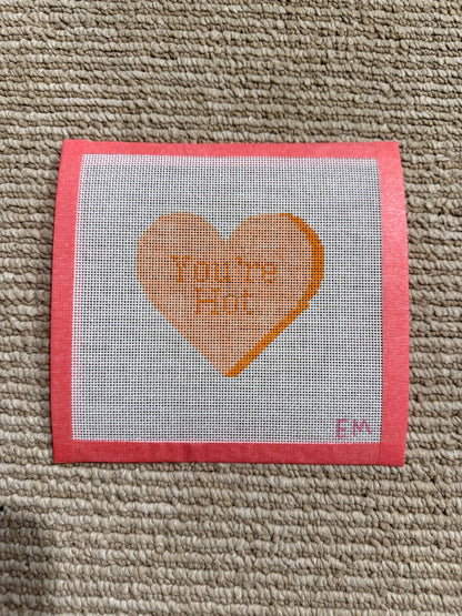 Conversation hearts 18 Mesh Needlepoint Canvas