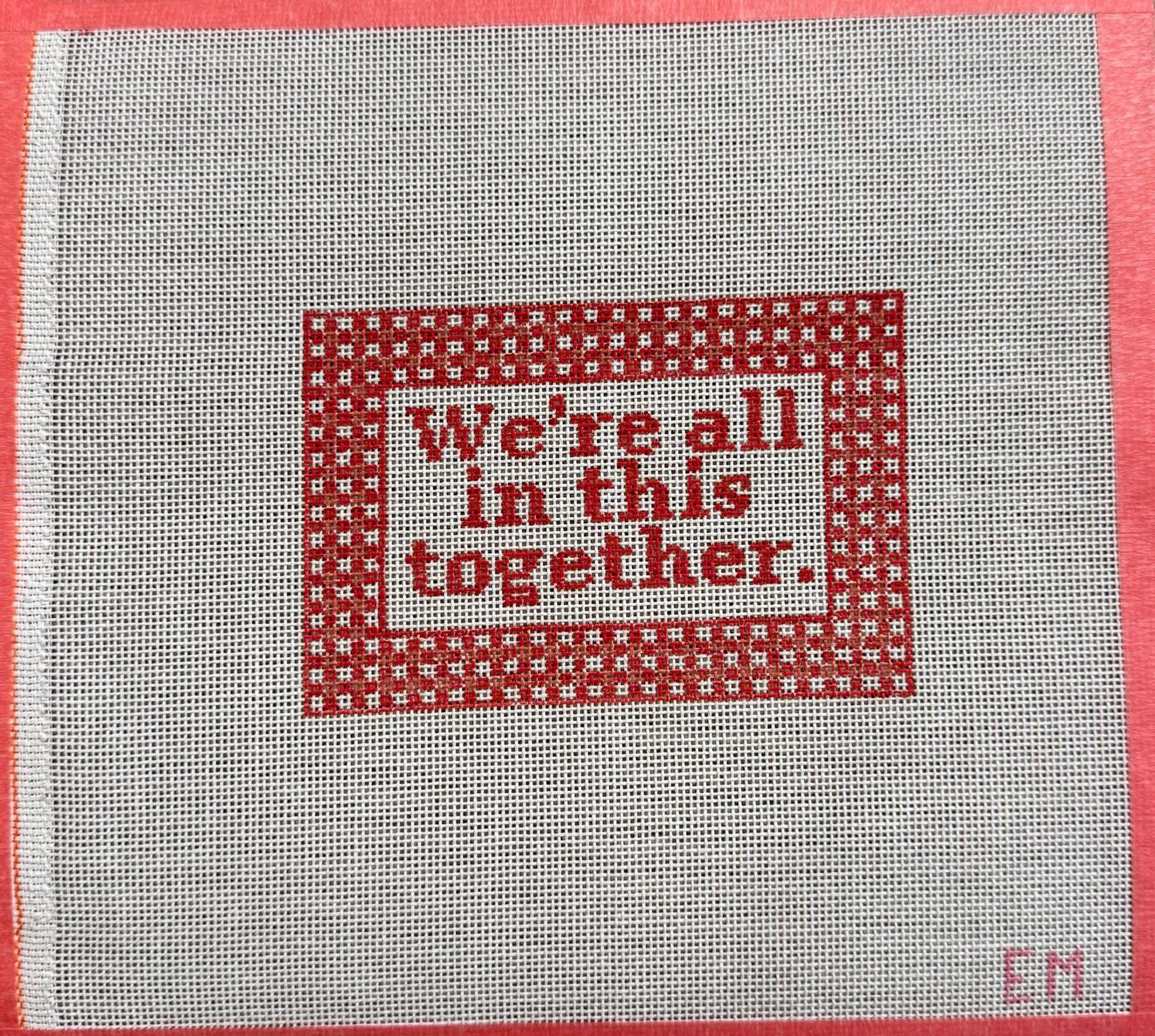 We are all in this together, HSM, 18 mesh Needlepoint Canvas