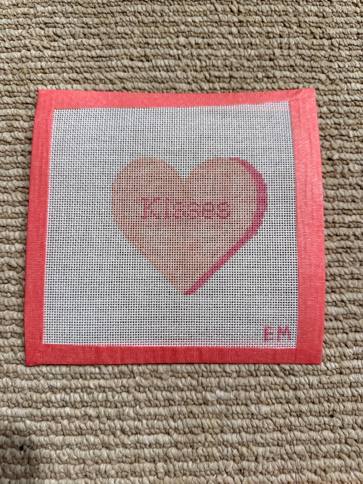 Conversation hearts 18 Mesh Needlepoint Canvas