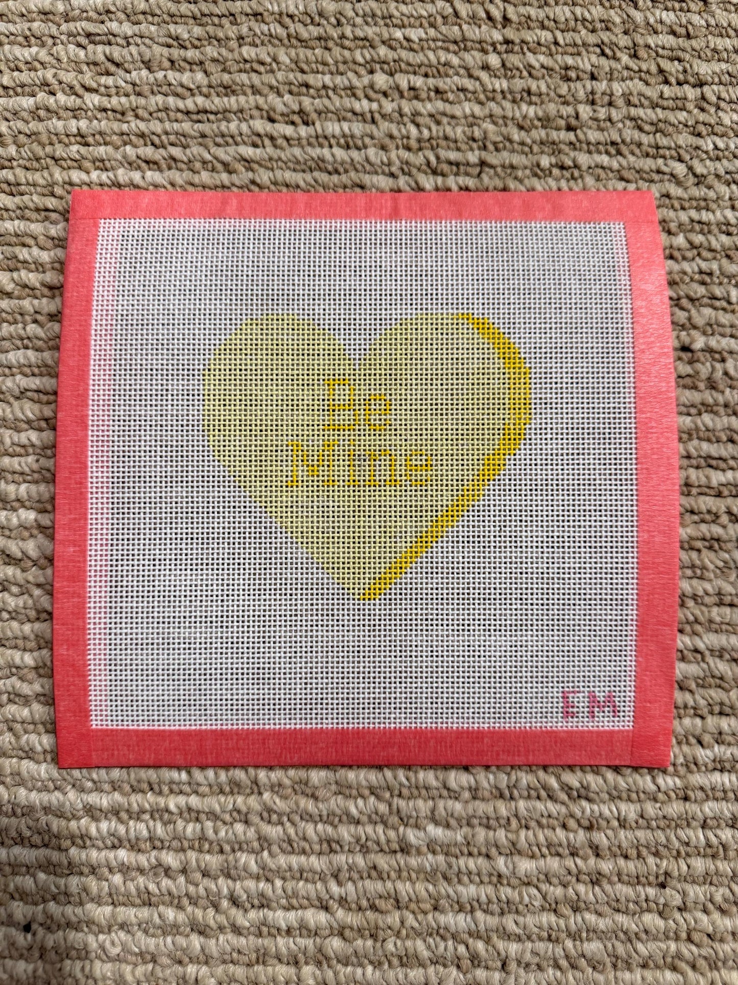 Conversation hearts 18 Mesh Needlepoint Canvas
