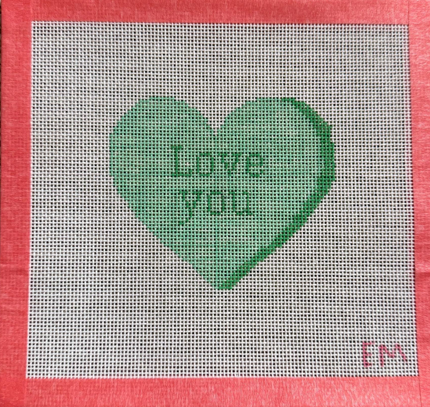 Conversation hearts Set 18 mesh needlepoint Canvases