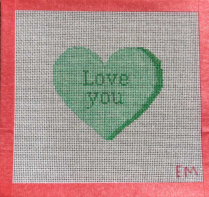Conversation hearts Set 18 mesh needlepoint Canvases