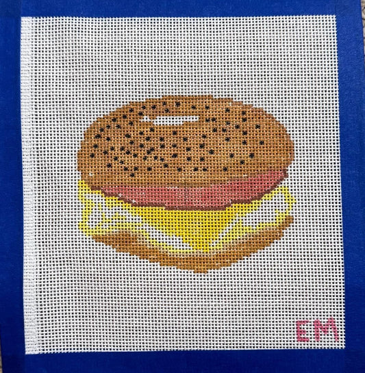 Pork roll Egg and Cheese, 18 mesh Needlepoint canvas