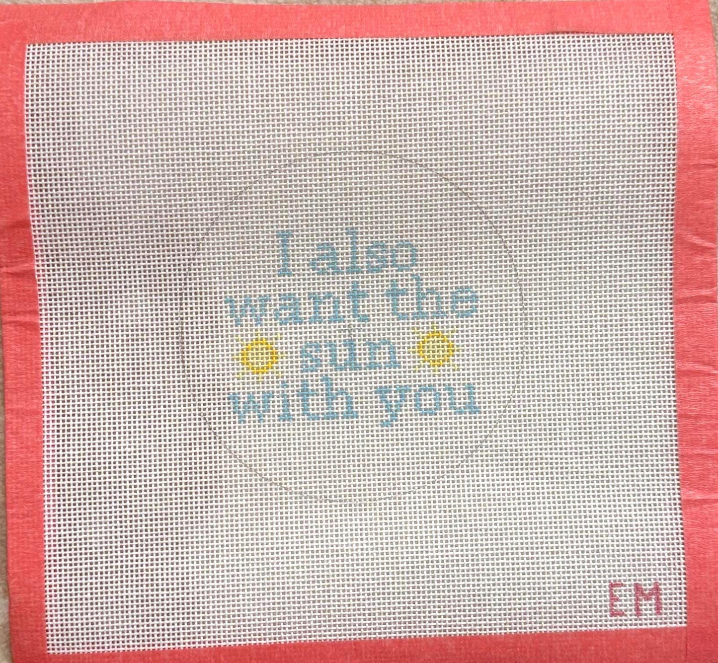 Jake or Fitz, Scandal inspired Round 18 mesh needlepoint Canvas