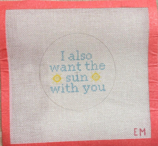 Jake or Fitz, Scandal inspired Round 18 mesh needlepoint Canvas