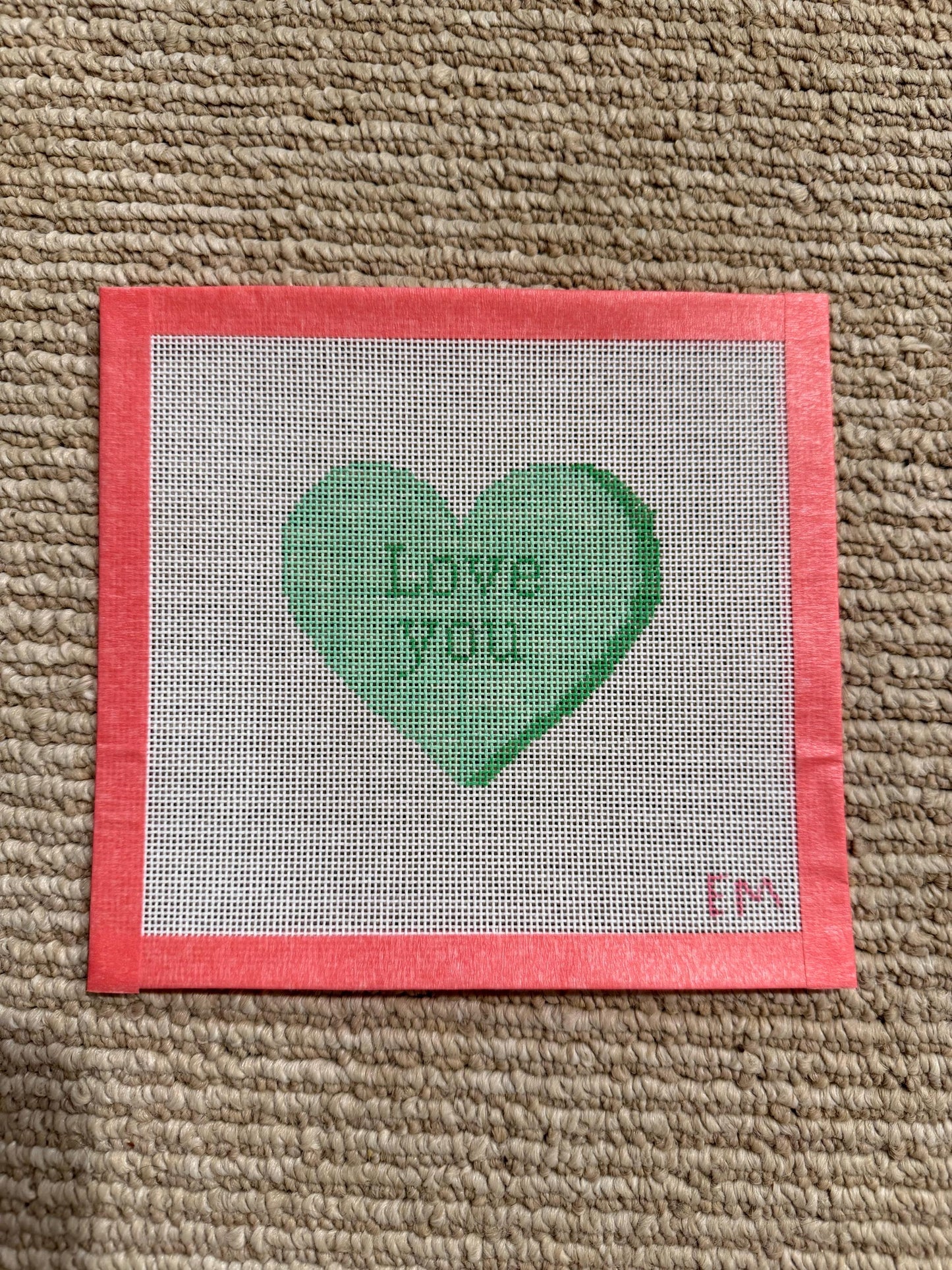 Conversation hearts 18 Mesh Needlepoint Canvas